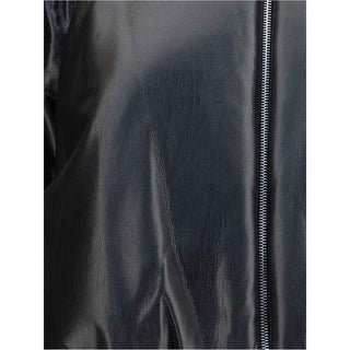 PINKO Cropped bomber with a leather-effect