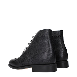 Thom Browne Black Leather Ankle Boots