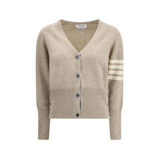 Thom Browne Jersey Stitch Shetland Wool 4-Bar Cardigan