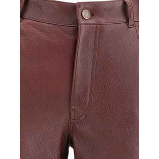 Chloé Flared lambskin leather trousers