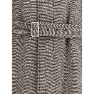 Ferragamo Coat in herringbone-patterned fabric