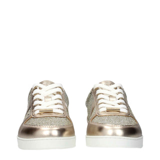 Jimmy Choo Gold Leather Sneakers