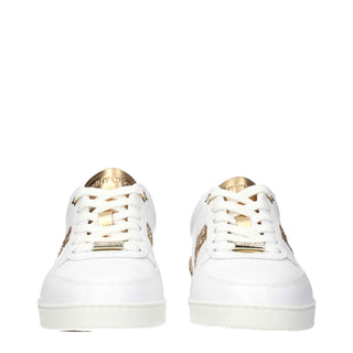 Jimmy Choo White Leather Low Top Sneakers