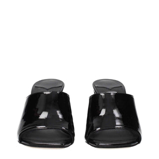 Jimmy Choo Black Leather Platform Sandals