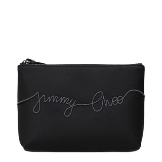 Jimmy Choo Black Satin Clutch Bag