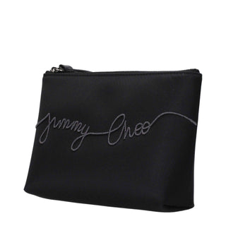 Jimmy Choo Black Satin Clutch Bag