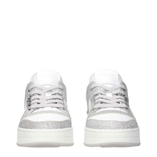 Jimmy Choo White Leather Low Top Sneakers