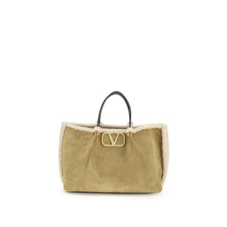 Valentino Garavani Suede and sheepskin medium Tote Bag