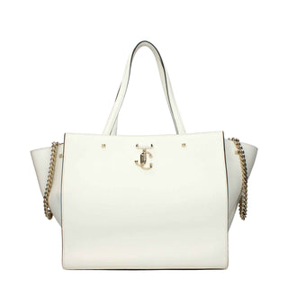 Jimmy Choo White Leather Shoulder Bag