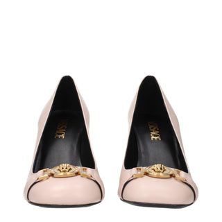 Versace Pink Leather High Heel Pumps