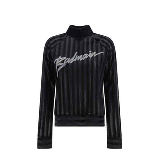 Balmain High-Neck Logo Sweater