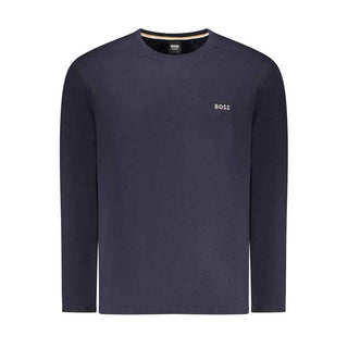 Hugo Boss Blue Cotton Men Sweater