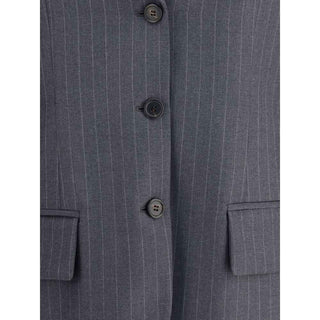 Miu Miu Gray Fleece Wool Blazer