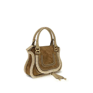Chloé Suede and shearling leather Marcie small Handbag