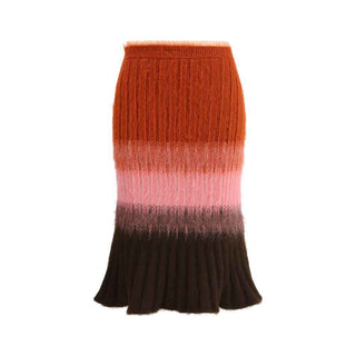 Fendi Multicolor Mohair Midi Skirt