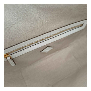 MCM Beige Raffia Shoulder Bag