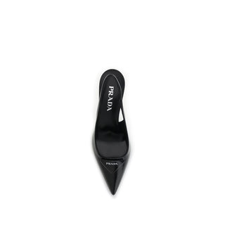 Prada Black Calf Leather Bos Taurus High Heel Pumps