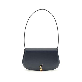 Saint Laurent Blue Calf Leather Bos Taurus Shoulder Bag