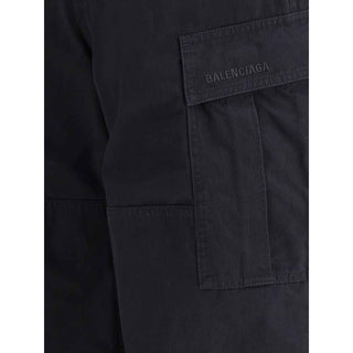 Balenciaga Black Cotton Cargo Pants