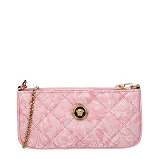 Versace Pink Fabric Crossbody Bag