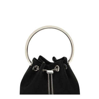 Jimmy Choo Black Silk Shoulder Bag