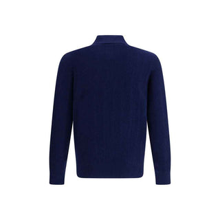Brunello Cucinelli Blue Cashmere Polo Shirt