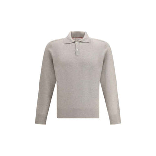 Brunello Cucinelli Beige Cashmere Polo Shirt