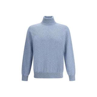 Brunello Cucinelli Light Blue Cashmere Cashmere Sweater
