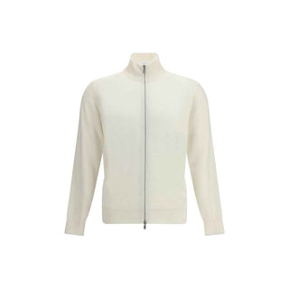 Brunello Cucinelli White Cashmere Cardigan