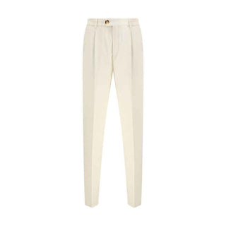 Brunello Cucinelli Cream Cotton Casual Pants