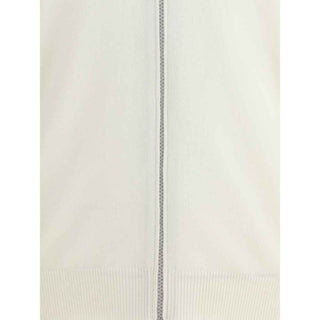 Brunello Cucinelli White Cashmere Cardigan