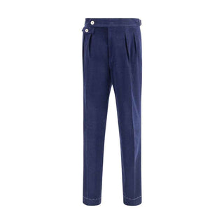 Brunello Cucinelli Blue Wool Casual Pants