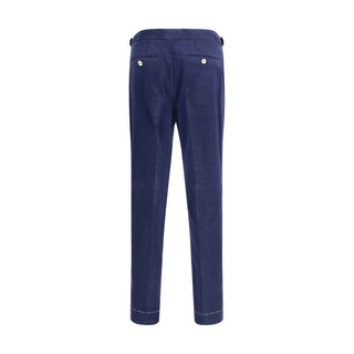 Brunello Cucinelli Blue Wool Casual Pants
