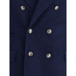 Brunello Cucinelli Blue Wool Coat