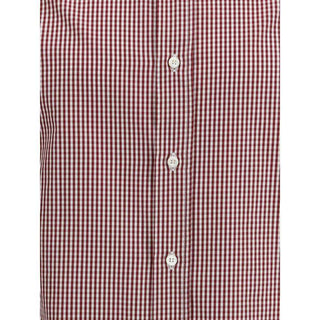 Brunello Cucinelli Red Cotton Pattern Shirt