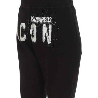 Dsquared² Black Cotton Joggers (Workout Pants)