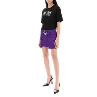 Versace Purple Viscose Mini Skirt