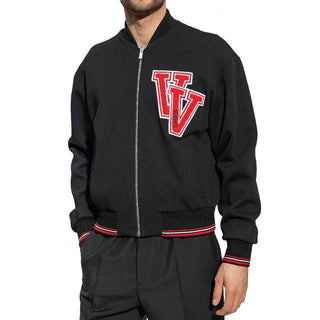 Versace Black Virgin Wool Bomber