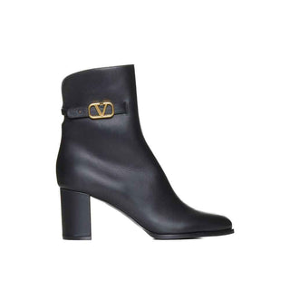 Valentino Garavani Black Calfskin Ankle Boots
