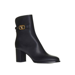 Valentino Garavani Black Calfskin Ankle Boots