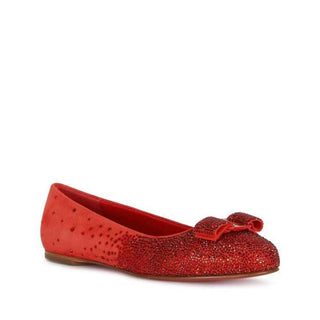 Salvatore Ferragamo Red Calfskin Ballet Flats