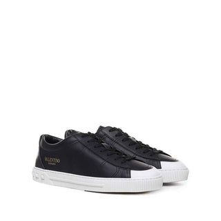 Valentino Garavani Black Calfskin Low Top Sneakers