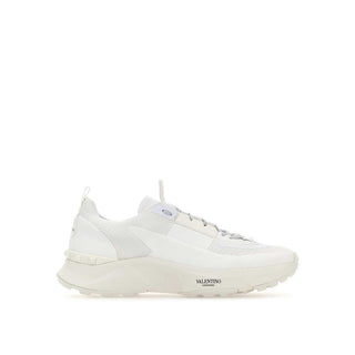 Valentino Garavani White Fabric Athletic Sneakers