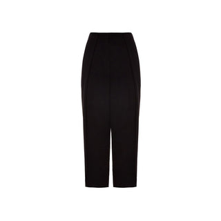 Balmain Black Viscose Casual Pants