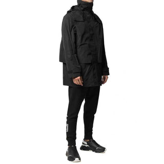 Dsquared² Black Nylon Rain Coat