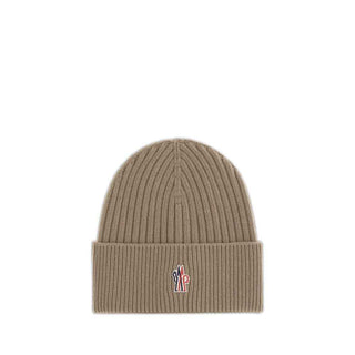 Moncler Grenoble Beige Merino Wool Beanie