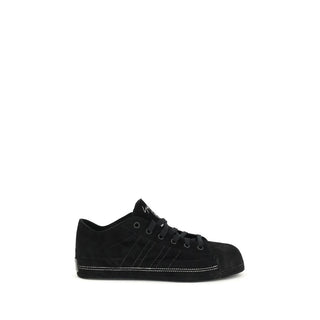 Y-3 Black Leather Low Top Sneakers