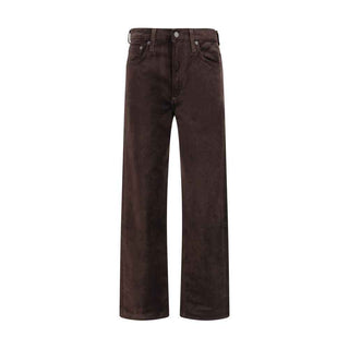 Citizens of Humanity Brown Cotton Straight-Leg Jeans