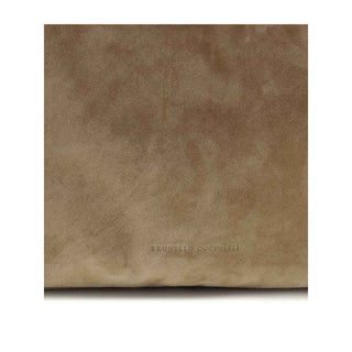 Brunello Cucinelli Beige Calf Leather Bos Taurus Handbag