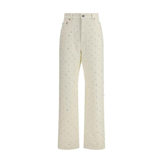 Golden Goose White Cotton Straight-Leg Jeans